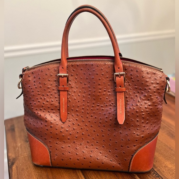 Dooney & Bourke| Domed Ostrich Satchel - Picture 2 of 11